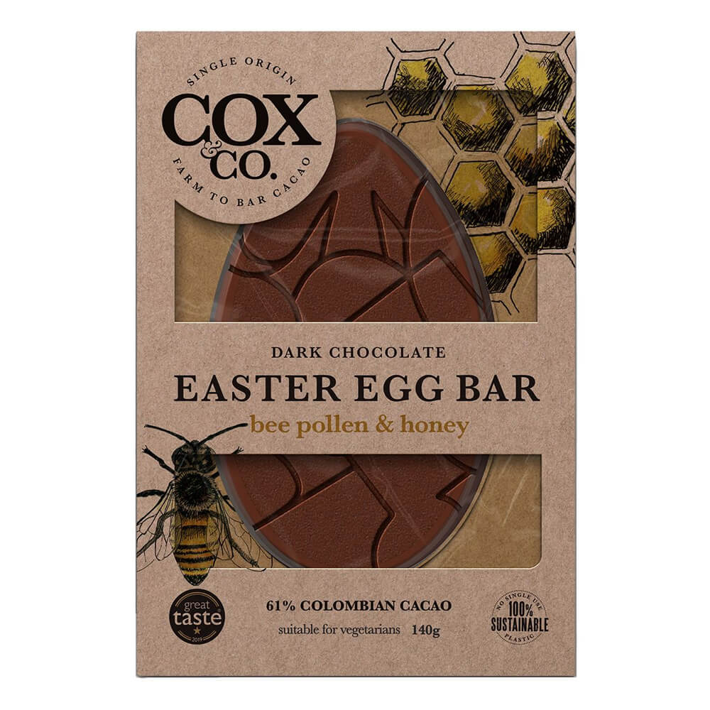 Cox&Co 60% Bee Pollen & Honey Dark Chocolate Egg Bar